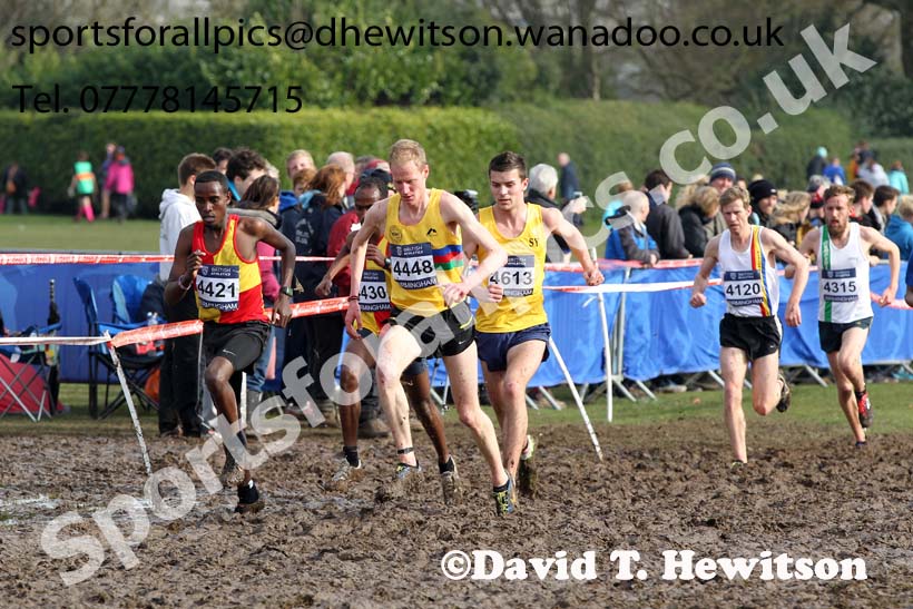 Trudge through the mud during the senior mens Inter Counties Cross Country, Cofton Park, Birmingham. Photo: David T. Hewitson/Sports for All Pics